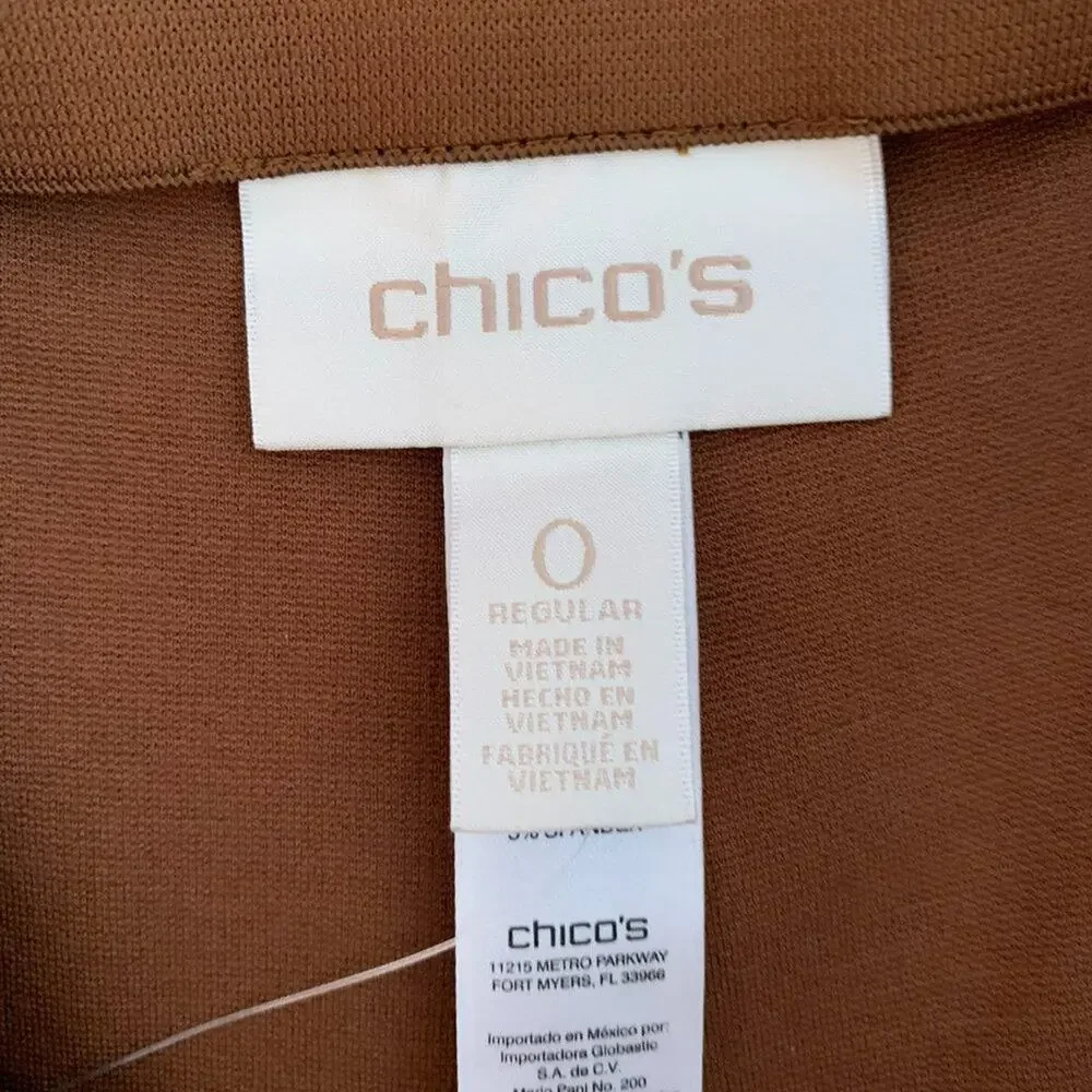 Chico's Womens Sz 6 Juliet Straight Leg Pants Ultimate Fit  Brown NWT - Picture 8 of 12
